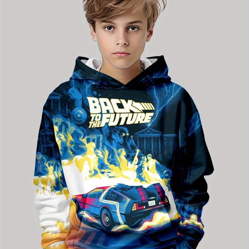 Детская одежда Толстовки для мальчиков Спортивные машины 3D принт Детская одежда весна-осень Повседневная одежда для мальчиков Пуловеры Модная детская одежда