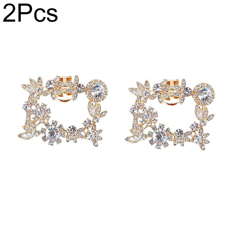 2 шт. пряжка блестящие туфли на высоком каблуке свадебные украшения модные женские клипсы для обуви съемные стразы цинковый сплав