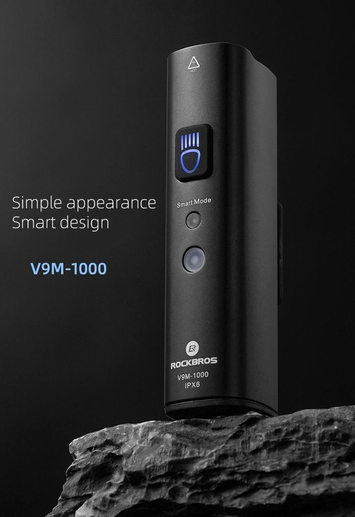 Rockbros V9M-1000 Front Bicycle Light 1000Lm - Black