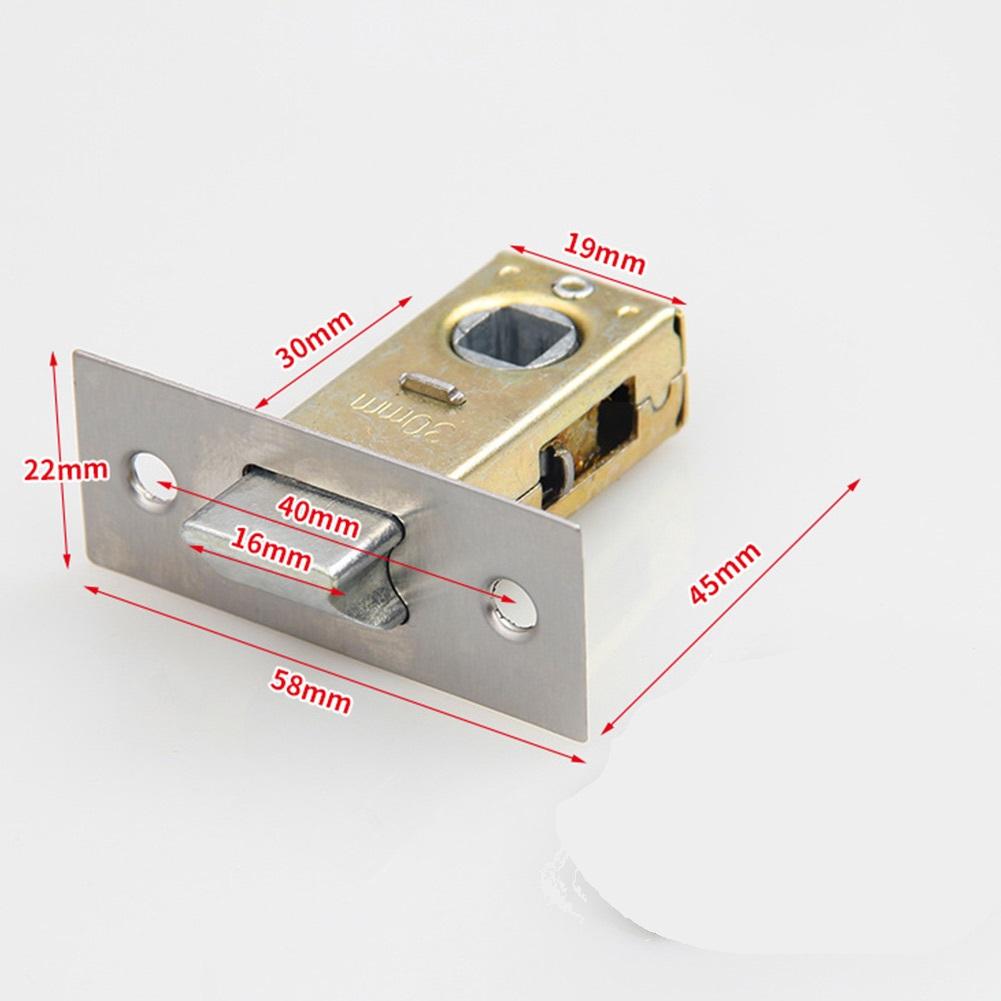 30mm-45mm Flat Tongue Lock Mortice Tubular Latch Stainess Steel Internal Door Bolt Facility Sprung Catch For Bathroom Toilet