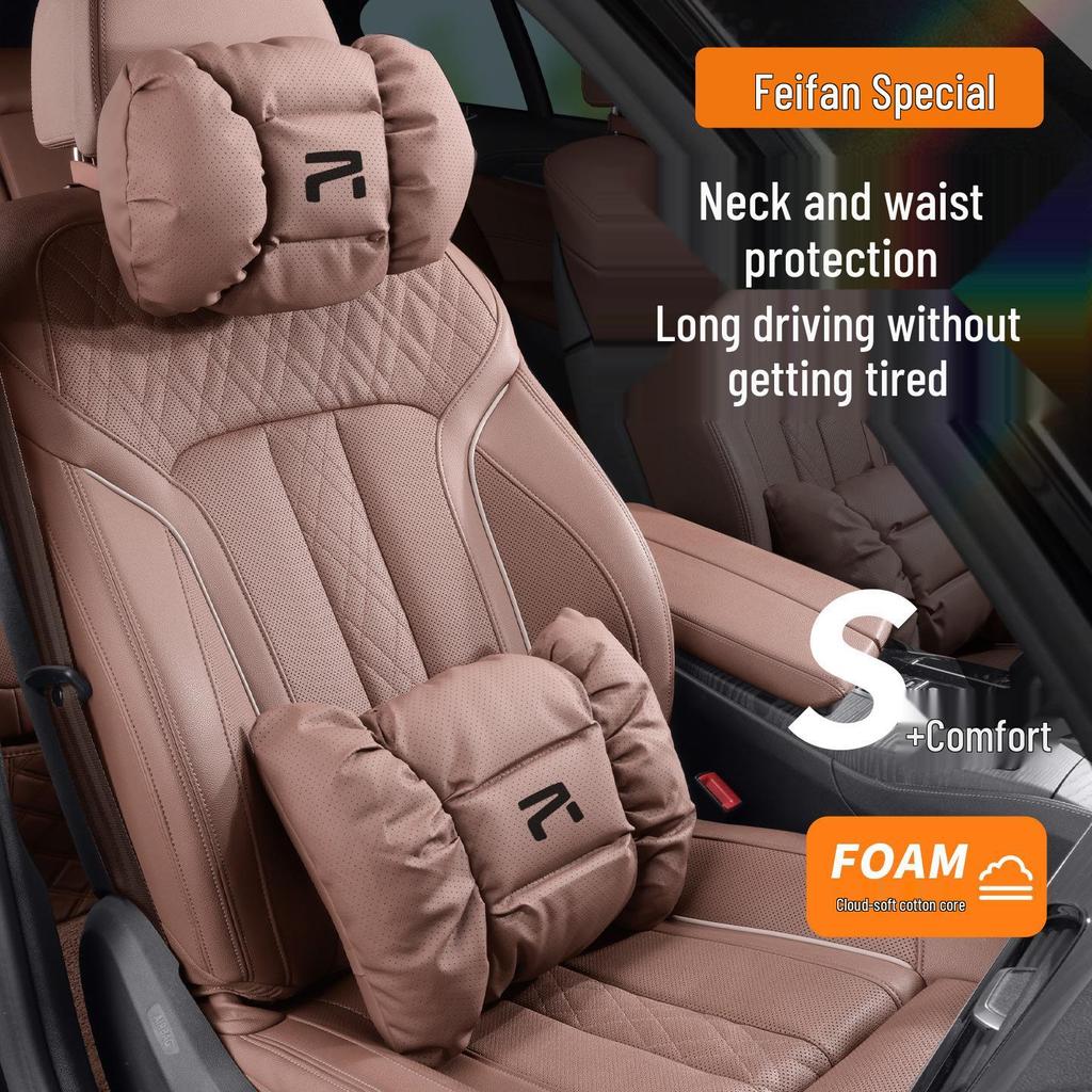 Feifan F7/R7 Высококачественная коричневая подушка для поясницы и шеи из пены с эффектом памяти