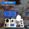 Bulb Power Measurement Tool Efficient Plug In Interface Portable LED Lamp Bulb Power Tester Multifunctional for Lamp Repairing