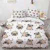 French Bulldog Bedding Set Children Boys Girls Duvet Cover Cartoon Puppy 3pcs Single Double Twin Full King Size Duvet Cover Set