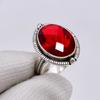 Кольцо из серебра 925 пробы с красным гранатом V5114, красное кольцо, овальное кольцо, подарок на День святого Валентина, подарок для нее, подарок на день рождения, украшения ручной работы, серебряные украшения, не