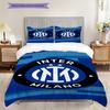 Inter Milan Emblem Design Bedding (1 * duvet cover + 2 * pillowcase, without core) Duvet cover and pillowcase Bedding set Christmas birthday gift