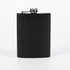 8oz Matte Black Stainless Steel Portable Hip Flask