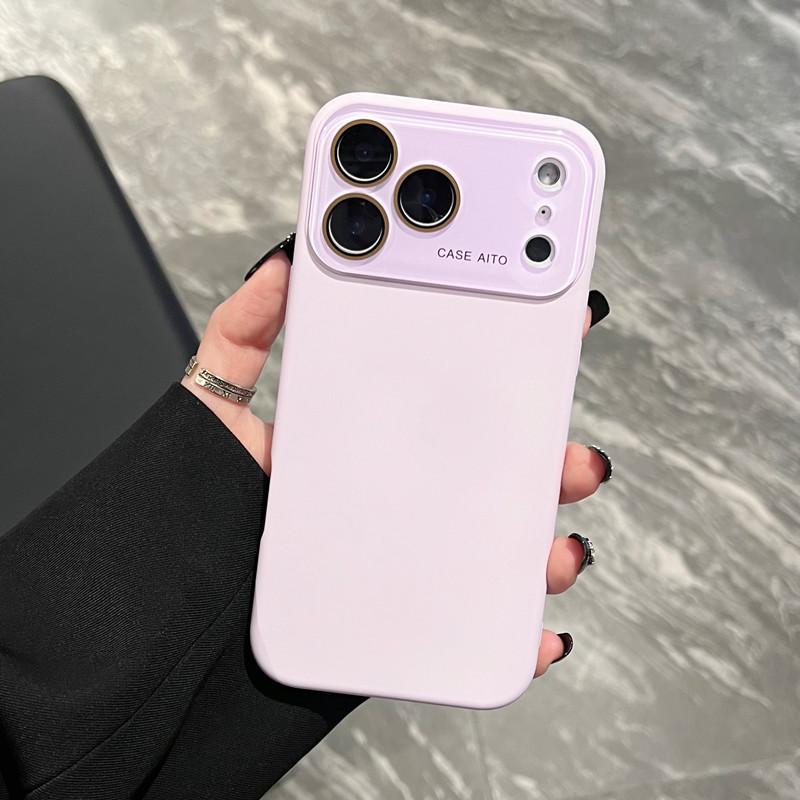 Чехол из жидкого силикона iPhone 17, противоударный, для Apple 16 Pro Max, чехол с полной защитой и большим окном