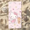 1 шт. Sanrio Hello Kitty и Медвежонок Розовое пляжное полотенце - Быстросохнущее большое банное полотенце, можно стирать в машине, стильное и впитывающее