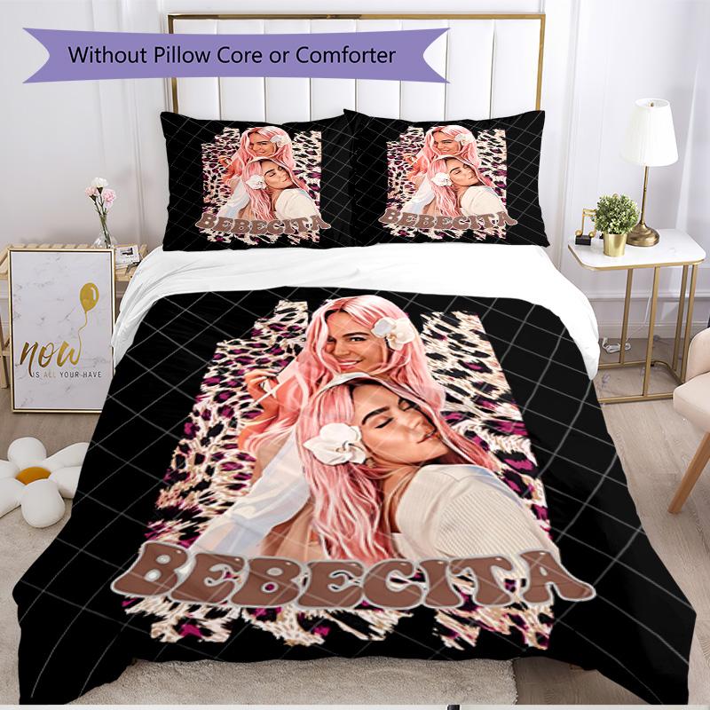 3pcs Duvet Cover Set (1*Duvet Cover + 2*Pillowcase, Without Core), Karol G Print Soft All‑Season Bedding Set, Home Bedroom Decor Gift