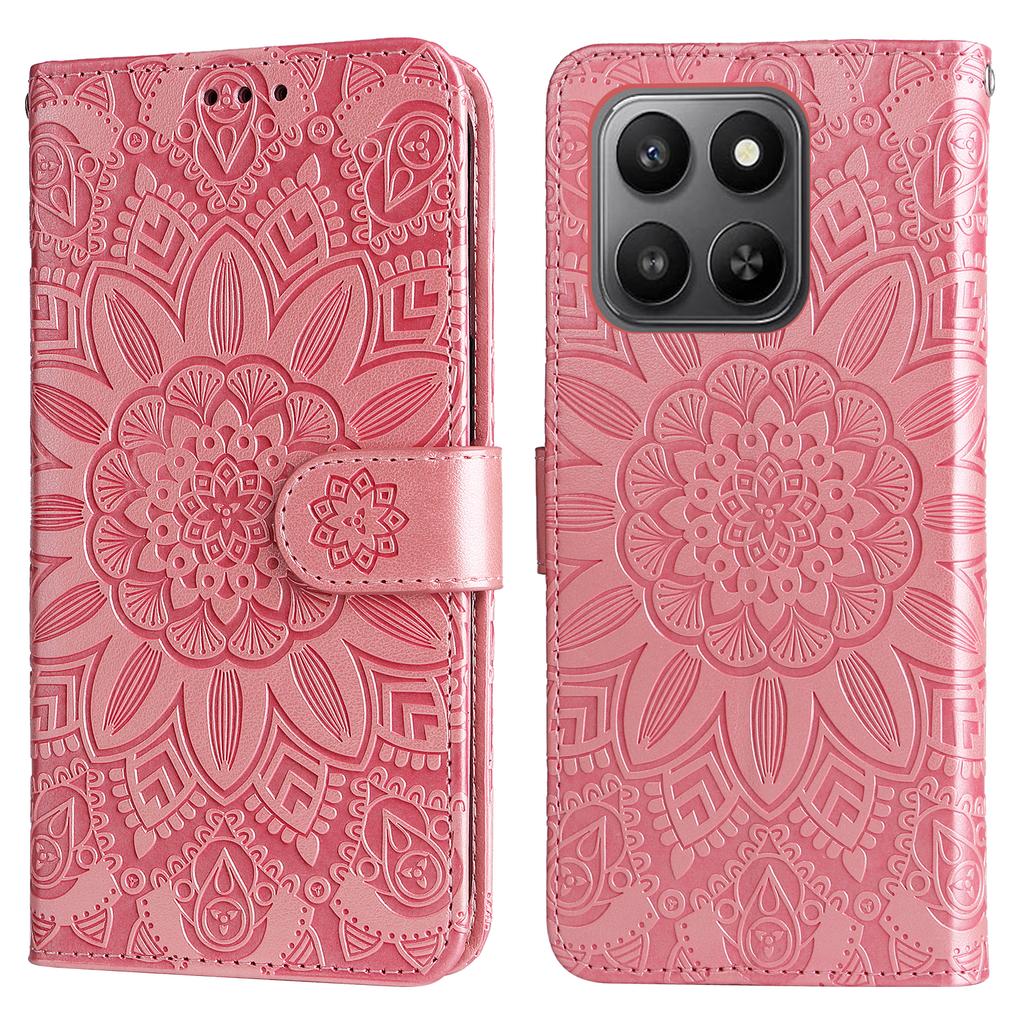 For Honor 400 Smart Case Sunflower Imprint Leather Wallet Phone Cover