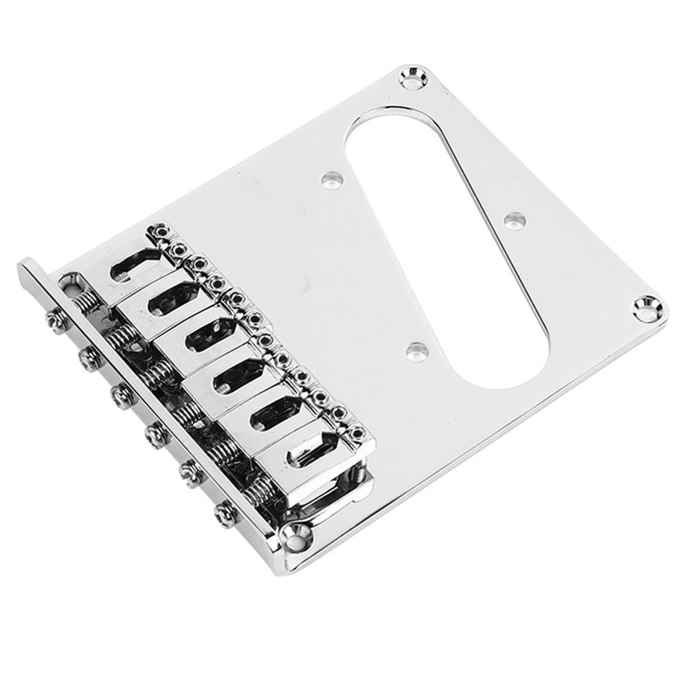 Metal Electric Guitar Bridge Silver 6 String Guitar Bridge For Electric Guitar