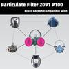 12 шт. Противоаэрозольные фильтры 2091 для 6200 6800 7200 720p 7502 7500 Держатель Розовый