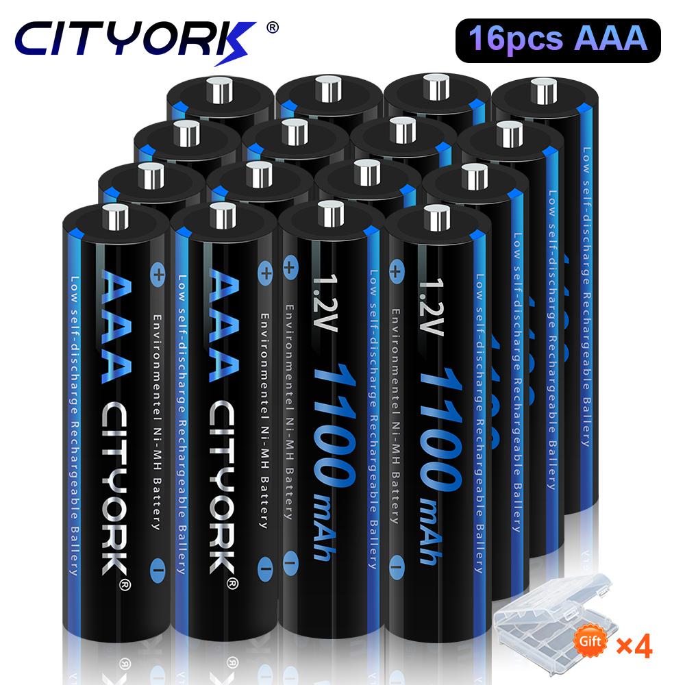 Cityork 2-16 шт. аккумуляторная батарея AAA 1100 мАч 1,2 В Ni-MH аккумуляторная батарея AAA 3A батареи aaa Battey