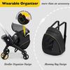 Сумка-органайзер для коляски, для детского автокресла-коляски, сумка для подгузников большой вместимости, аксессуары для коляски, дизайн с молнией для легкого доступа
