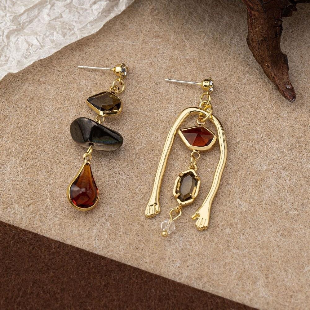 Charm Drop Dangle Earrings Elegant Vintage Earrings New Asymmetric Earrings  Wedding