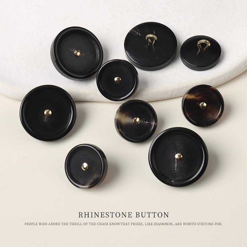 5 шт. Медная игла Рог Кость говядины Высокая ножка Натуральная пуговица Ципао Ханфу Китайская пуговица Костюм Куртка Кардиган Пуговица