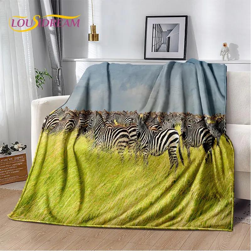 Wild Animal Zebra Soft Plush Blanket,Flannel Blanket Throw Blanket for Living Room Bedroom Bed Sofa Picnic Cover Bettdecke Kids