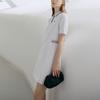 Fila Retro Casual Breathable Polo Dress Women Dresses White F11W121310FWT