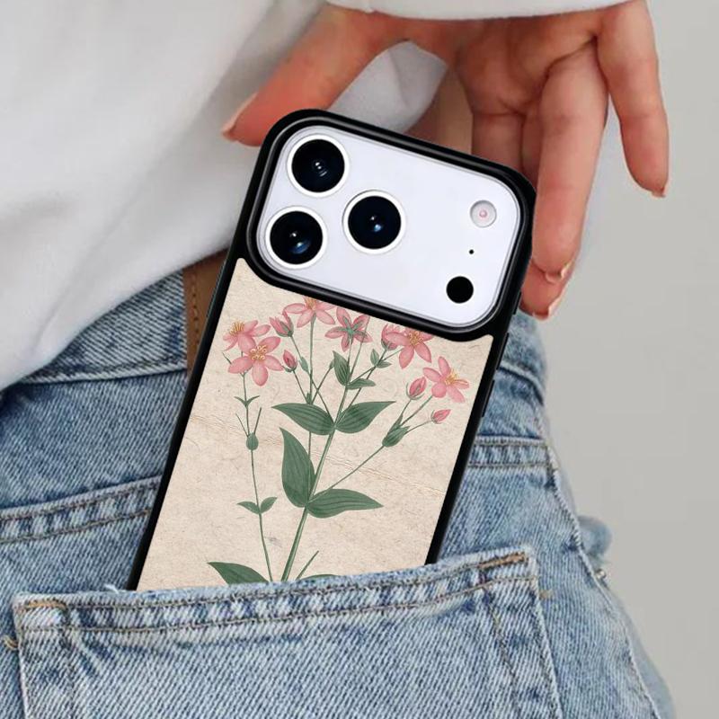 Ботанические рисунки Цветы Растения Чехол для телефона для iPhone 16e 15 14 13 12 17 Pro Max Plus Air 17pro Чехол Coque