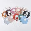 Newborn Cotton Crepe Bibs Cute Rabbit Ear Wavy Edge Saliva Towel Baby Gauze Absorbent Drool Bib