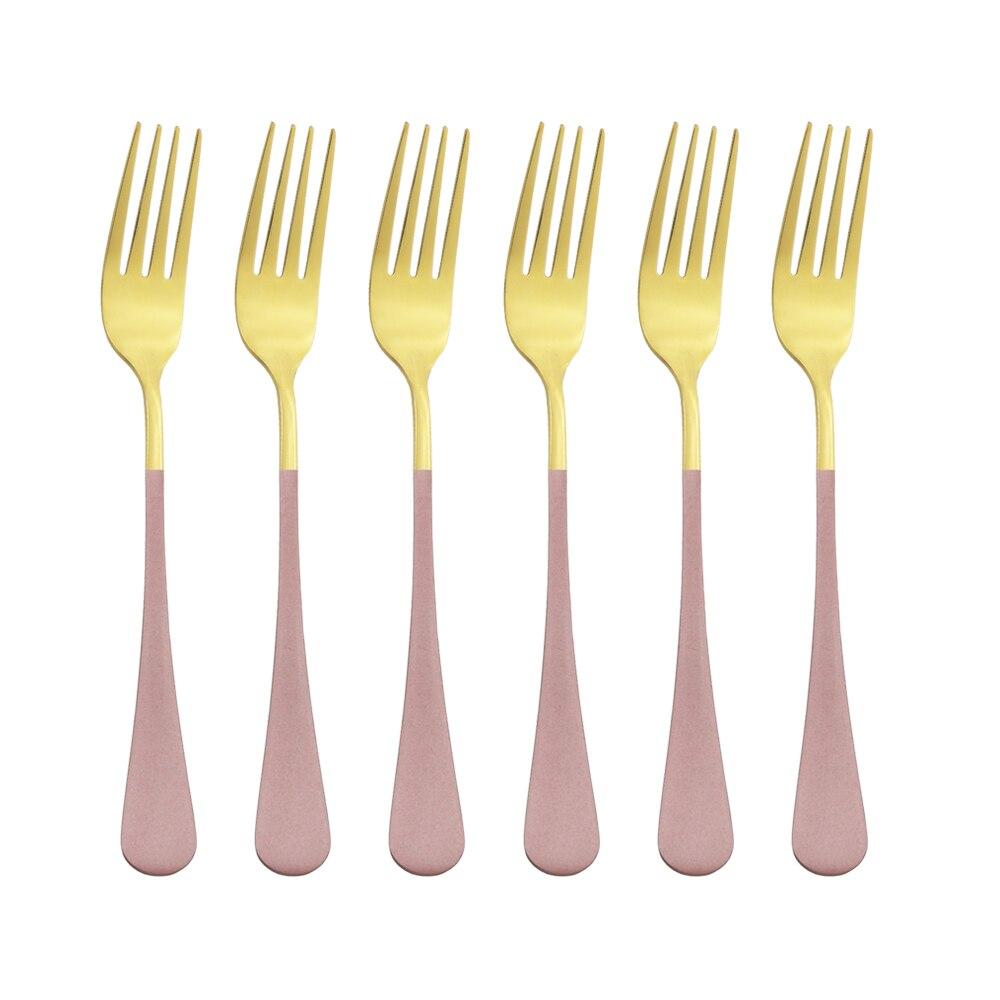 6 шт., набор столовых приборов, набор столовых приборов из нержавеющей стали, Золотая обеденная вилка, набор столовых приборов, набор столовых приборов в западном стиле, кухонная вечеринка, дом