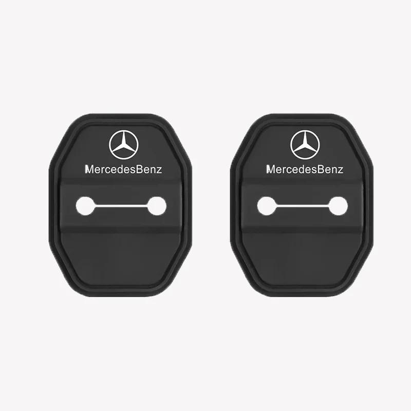 Car shock absorber pad Mercedes Benz AMG W204 W213 W205 W211 W176 W164 CLA Car door silicone lock buckle protective cover MLC3