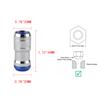 Стальные колесные гайки-секретки Volk Racing Concealed Heptagon Formula Acorn Rim Close End M12x1.25 M12x1.5 Burning Blue 20 шт./комплект