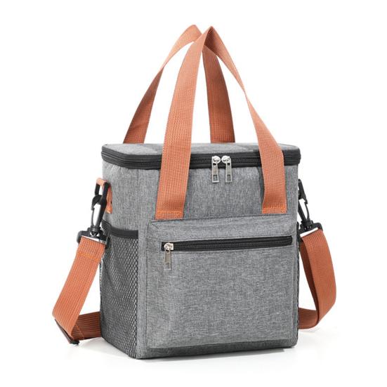 Изолированная сумка для ланча 550 мл, герметичная сумка-холодильник с сетчатыми карманами, термоконтейнер для еды