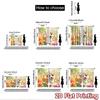 2D flat printing 2pcs Party Window Curtains Cute Corgi Flower Crown Butterflies Digital Printed Polyester Drapes Holiday