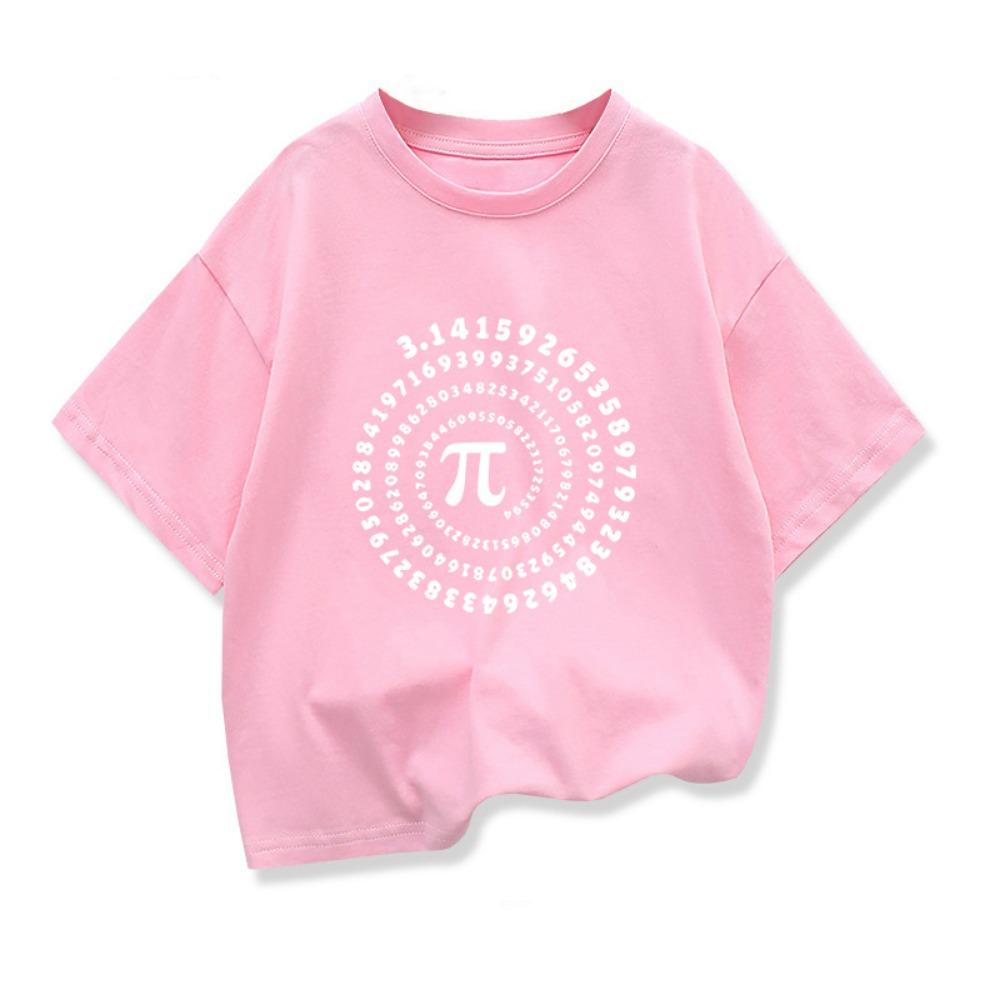 Children's Fun Pattern Printed Summer Loose Round Neck Short Sleeve T-Shirt for Old Boys and Girls Top