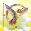 Vibrant Hummingbird Light Catcher. Colorful Window Decor for Autumn & Housewarming Gifts.