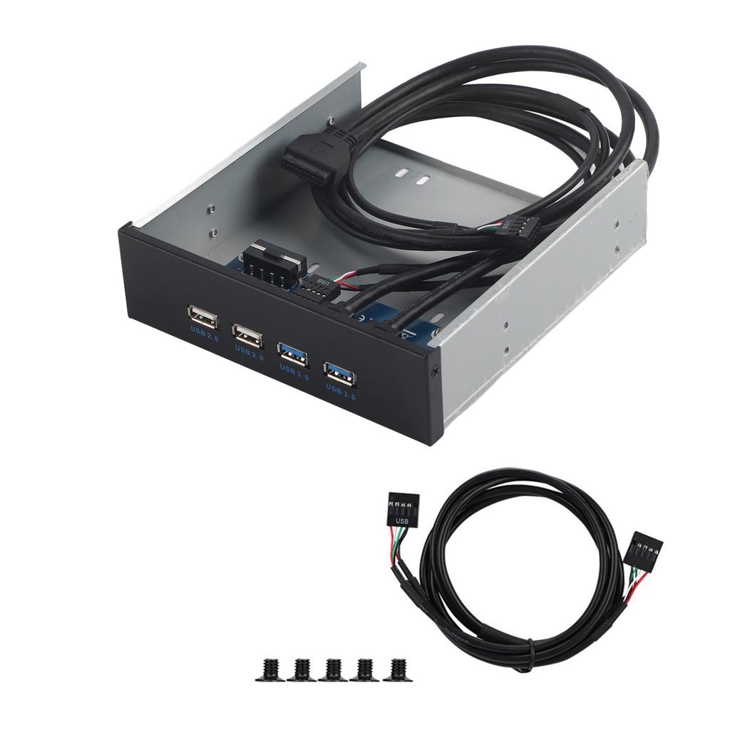 2 Port USB3.0 + 2 Port USB2.0 HUB Expansion Floppy Drive Front Panel