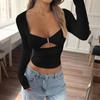 Y2K Spice Girl Casual Long Sleeve Tank Top T-Shirt Women's Spring Short Sexy Spring New Top
