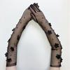 Хэллоуин Кружевные Цветочные Перчатки Элегантный Вечерний Аксессуар для Рук Эластичный Дышащий Полиэстер Женские Костюмные Перчатки