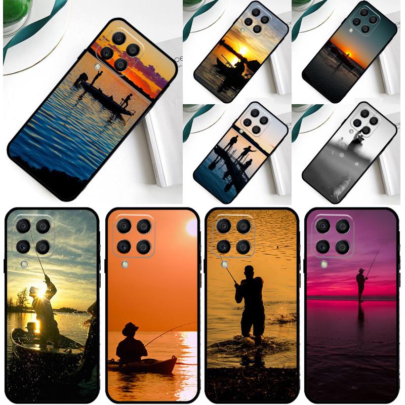 Рыбалка на басса Озеро Закат Рыбак Чехол Для Samsung Galaxy M11 M51 M31 M33 M13 M23 M53 M15 M55 M14 M34 M54 M20 M32 M52 Чехол