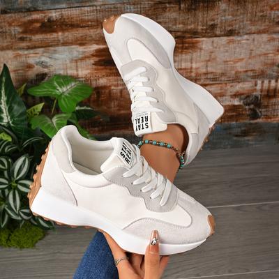 Модные женские кроссовки 2025 Новые кроссовки на платформе для ходьбы Дизайнерские кроссовки Дышащие на шнуровке Спортивная обувь Женская летняя модная обувь Женская