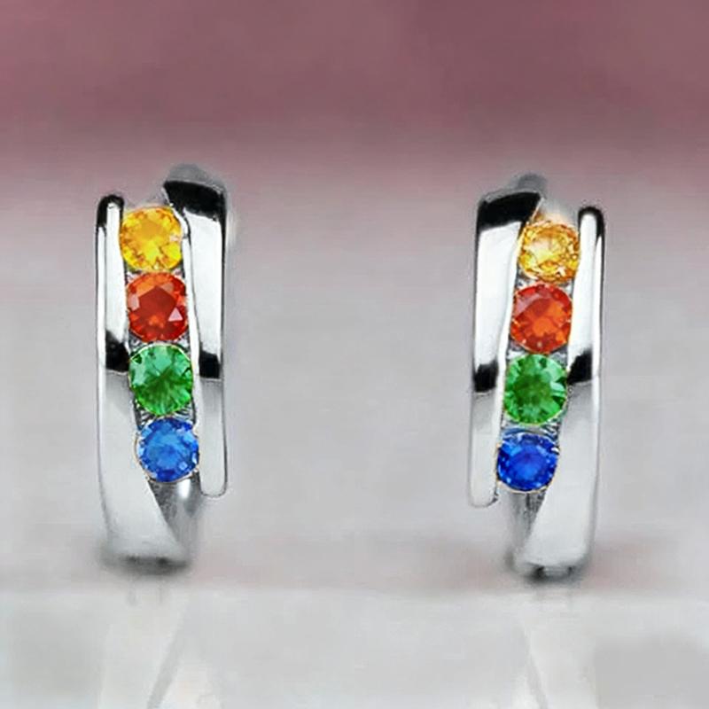 Xiaomi Huitan Gorgeous Women Hoop Earrings Eelegant Circle Daily Lady Party Accessories Fashion Wedding Engagement Jewelry Inlaid CZ