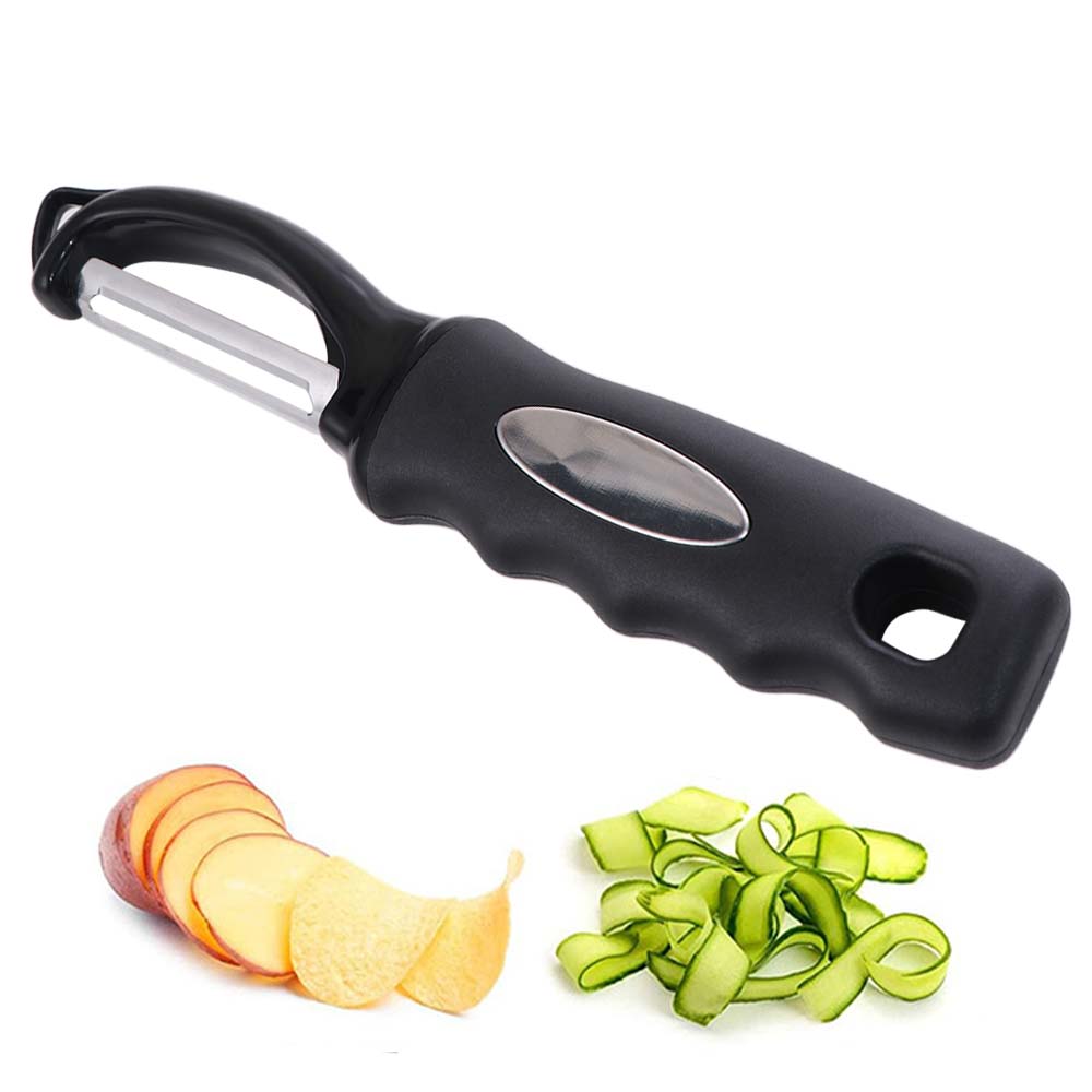 2-in-1 Peeler Soft Grip Handle Anti-Slip Stainless Steel Peeler Heavy-Duty Ultra Sharp Swivel Vegetable Peeler Cooking
