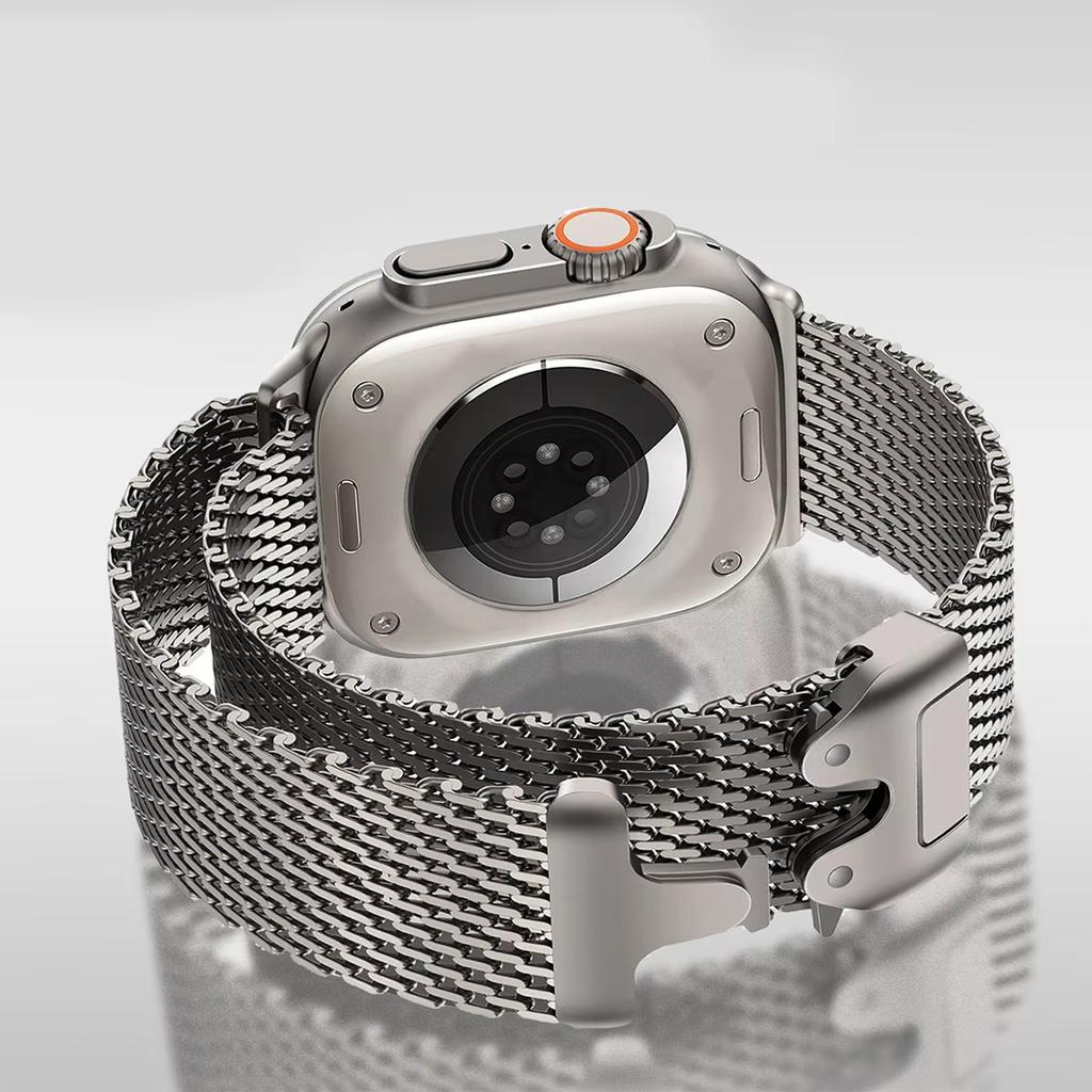 Миланские ремешки Для ремешков Apple Watch 49мм 46мм 44мм 45мм 40мм 41 42мм Парашютный браслет iWatch Серии 11 10 9 8 7 SE ultra 2 3