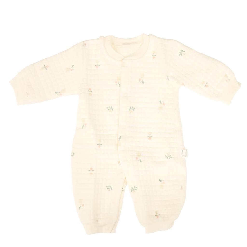 Baby Romper for Girls and 5 Front Long Baby 59cm [Miraciq] Boys, Newborns, Months, 100% Cotton, Quilted, Opening, Sleeves, Coveralls, Underwear,