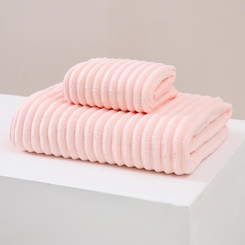 Большое банное полотенце Candy Corduroy, полотенце для лица Coral Velvet, банное полотенце, впитывающее хлопковое быстросохнущее утолщенное пляжное полотенце