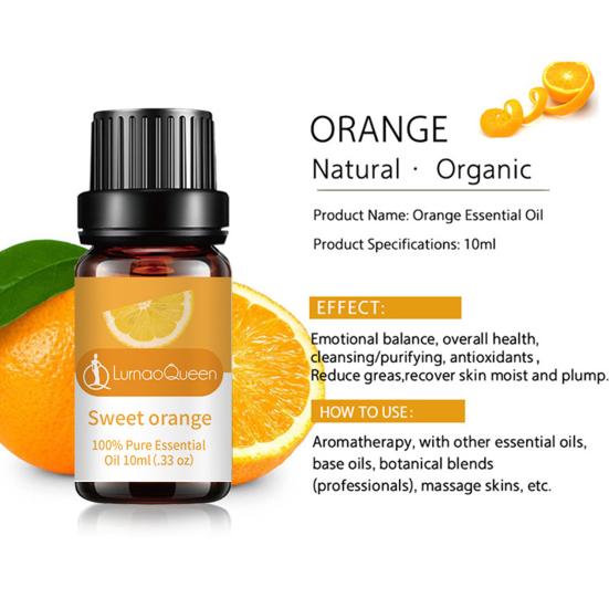 10 мл эфирное масло сладкого апельсина, увлажняющее женское ароматическое масло для ухода за кожей для йоги