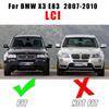 Глянцевые черные рамки противотуманных фар для BMW X3 E83 LCI (2007-2010) - Прочный пластик, пара прямой посадки