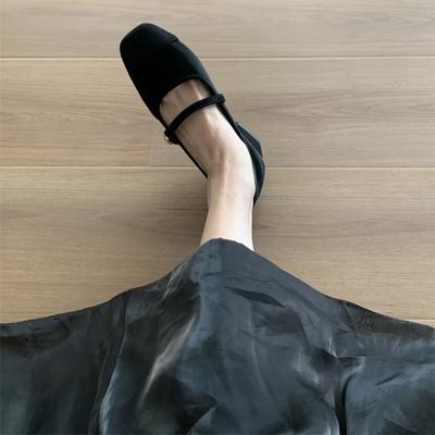 Весенне-осенняя мода квадратный носок легкие женские Мэри Джейн все базовый стиль повседневные квадратный носок одна линия пряжка каблуки вечеринка