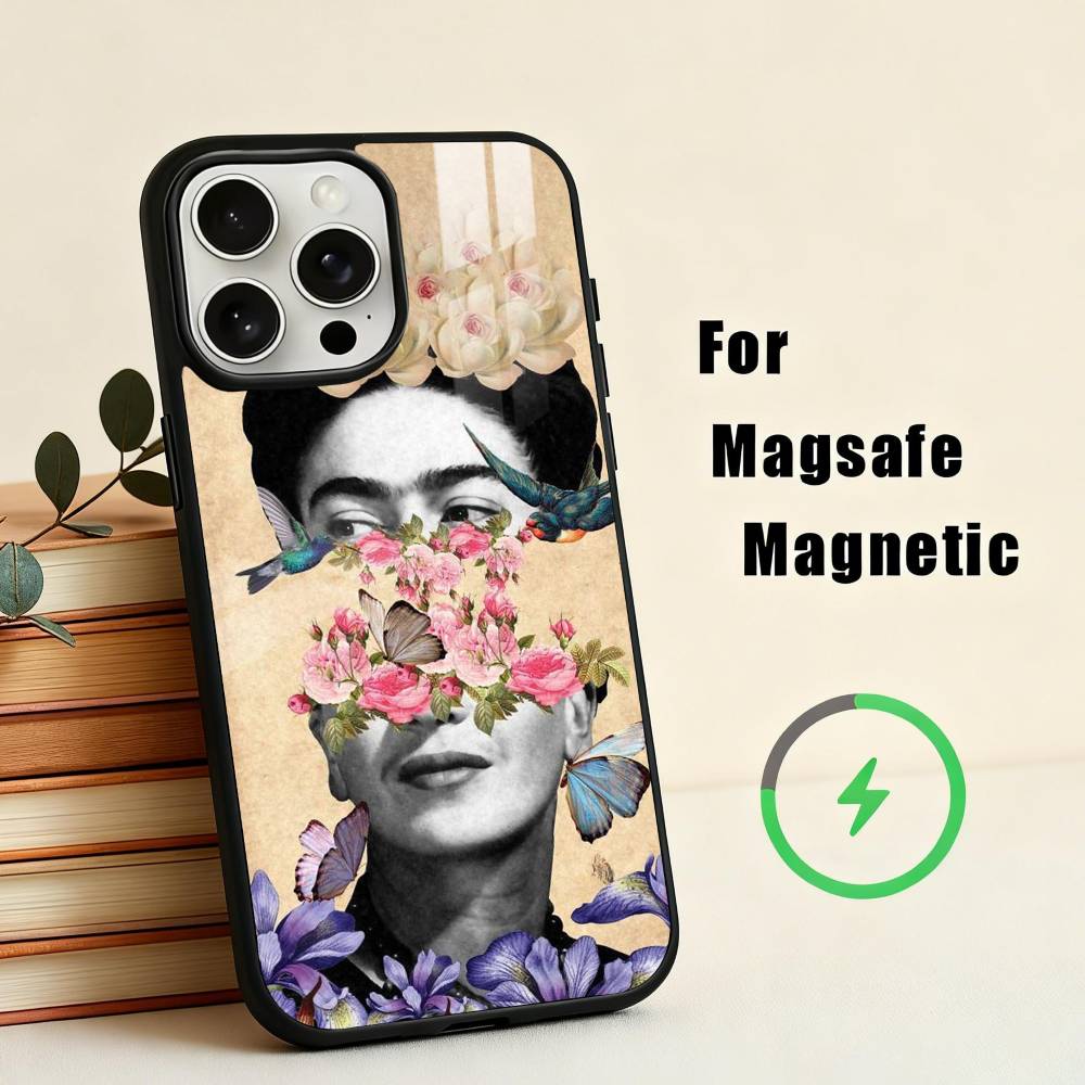 F-Frida-A K-Kahlo-g A-Art Phone Case For iPhone 17,16,15,14,13,12,Plus,Pro,Max for Magsafe Magnetic Wireless Charging