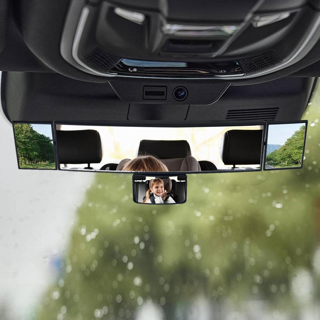 Wide Rear View Mirror Clip-On 18-Inch Extender Car Rear Mirror Anti-Glare For Truck Boat Automotive Baby Vehicle Marine
