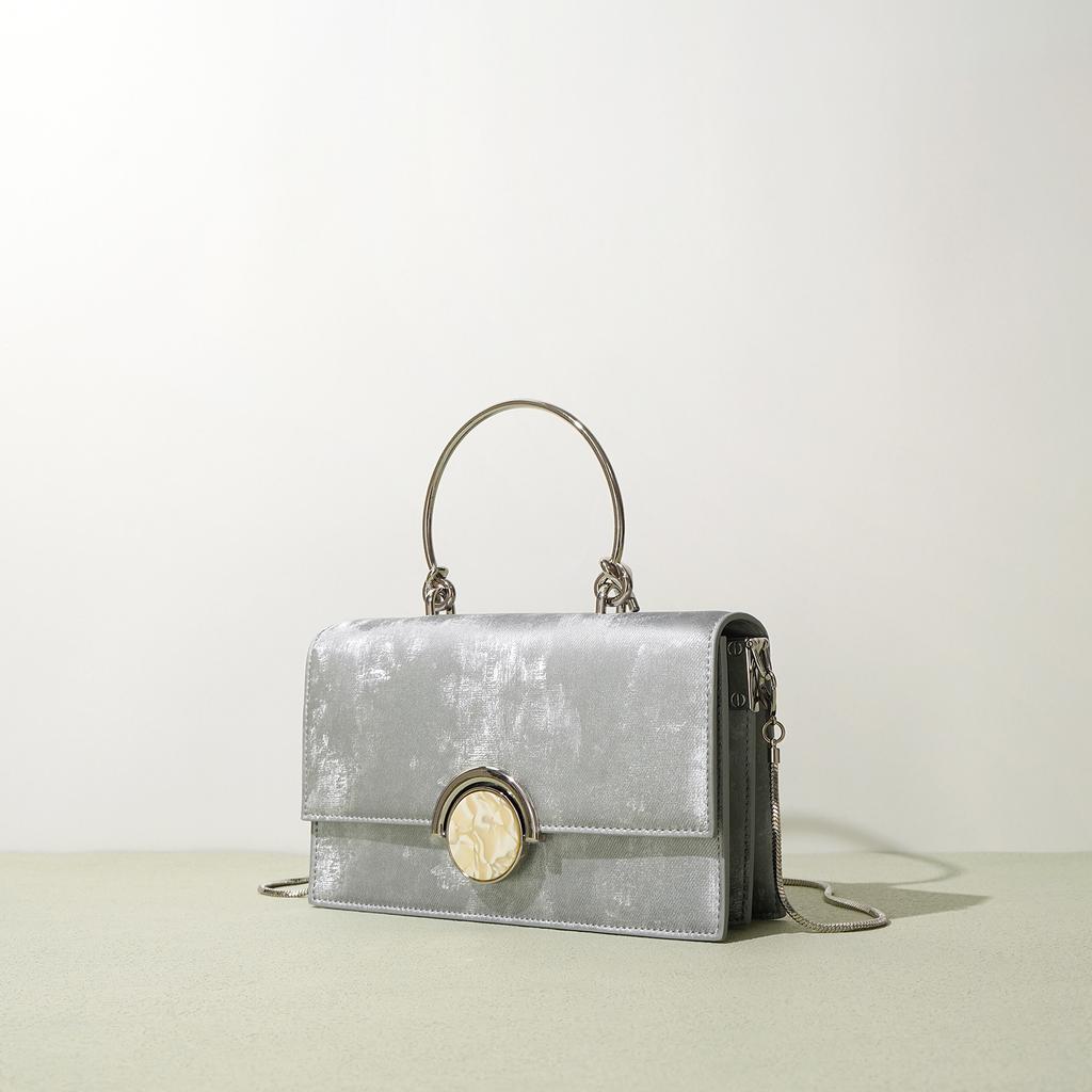 Летняя китайская кожаная сумка Сумка на цепочке «рыбья кость» Высококачественная черная сумка через плечо Женский нишевый дизайн