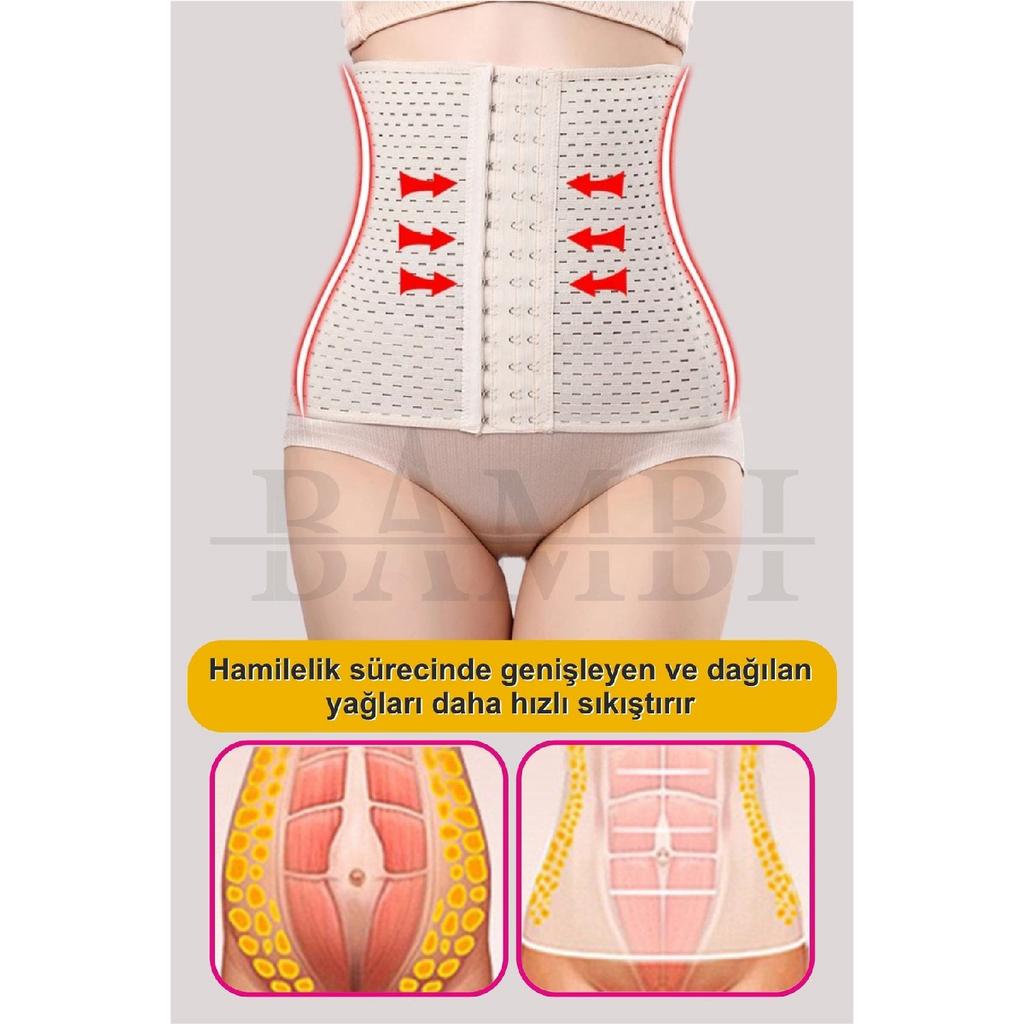 Maternity Corset With 3 Levels Hooks, Waist Slimming, Firming, Postpartum, Toning