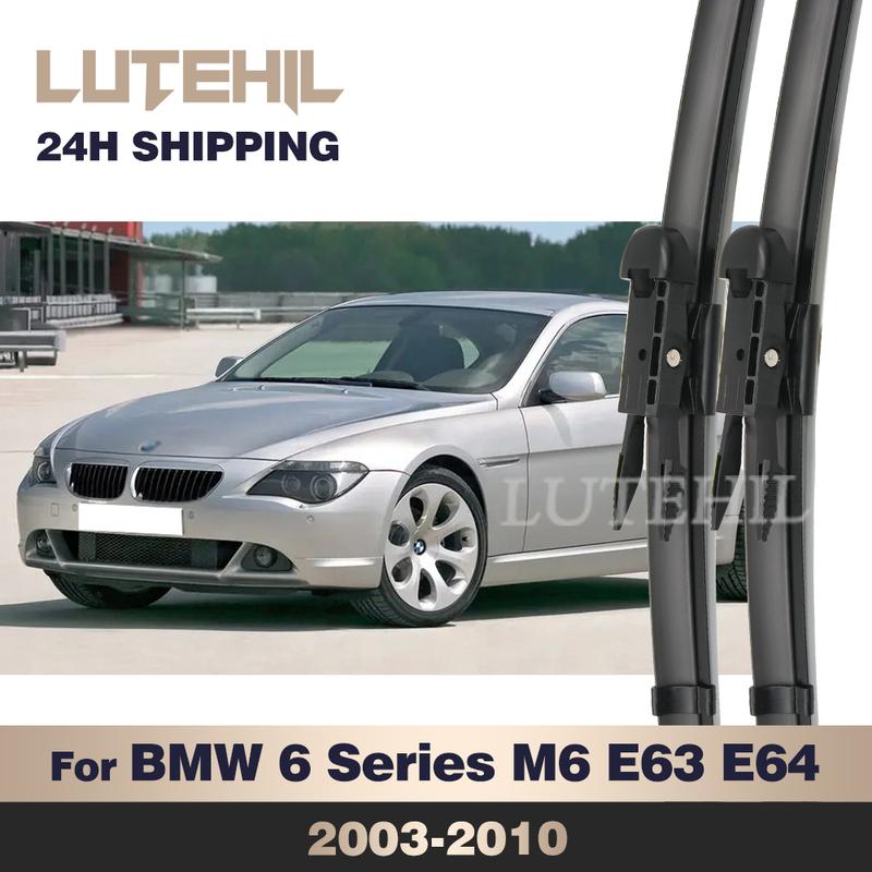 Дворники Передние щетки стеклоочистителя для BMW 630Ci 630i 645Ci 650i M6 E63 E64 2003-2010 2004 2005 Лобовое стекло Переднее окно 24"+23"