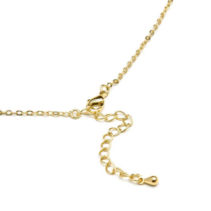 Collier Luxenter Avec Zirconia Brillant Finition or 18k - Alphabet A
